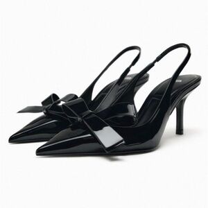 ZARA Black Bow Women's Shoes